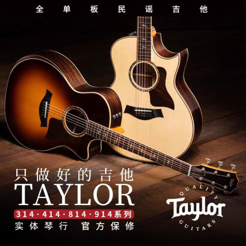 Taylor高端全单板木吉他