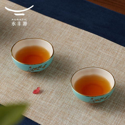 永丰源西湖2头陶瓷复古风茶杯