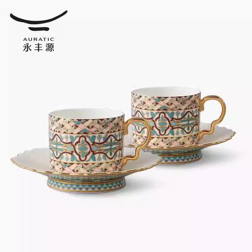 国瓷永丰源紫金华彩咖啡对杯