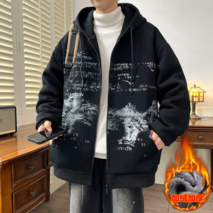 秋冬季棒球服外套男孩初高中学生加绒加厚青少年大童冬装保暖夹克