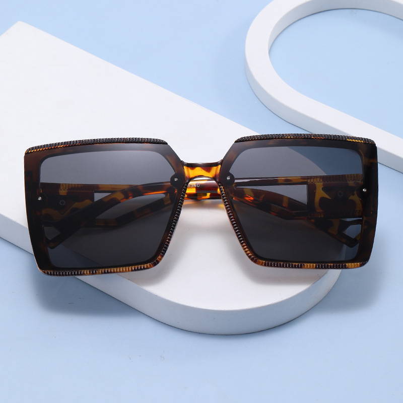 2025新款方形大框抄片宽腿镂空墨镜sunglasses眼镜女士太阳镜