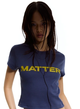 泰国潮牌 mattermakers 字母修身纯棉短袖T恤 orm同款