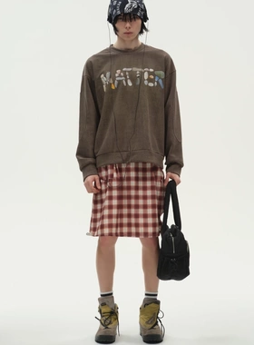 泰国潮牌mattermakers 石头字母做旧卫衣