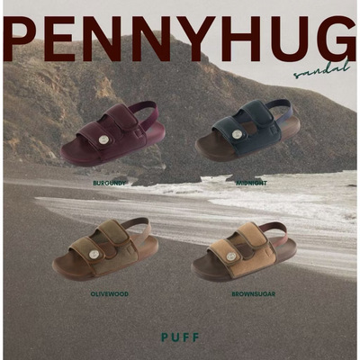 泰国潮牌 puff shoes 描边软绵绵双杠凉鞋
