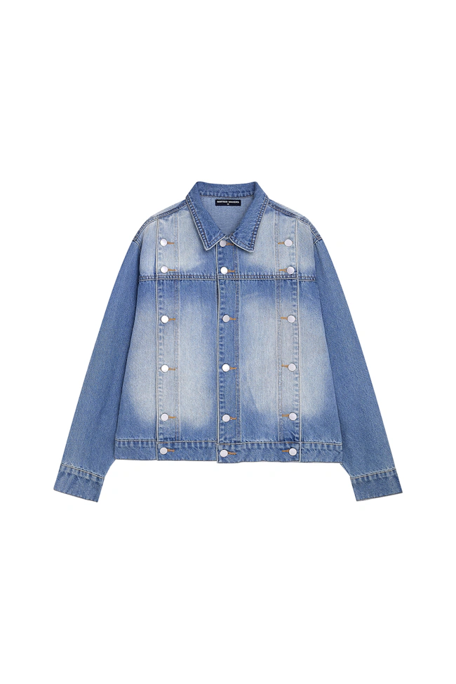 泰国潮牌 matter makers 多纽扣蓝色褪色牛仔外套 orm同款