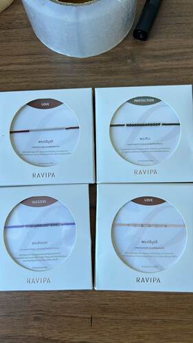 泰国专柜正品 ravipa925银天然宝石幸运手链防水可调节赵露思同款