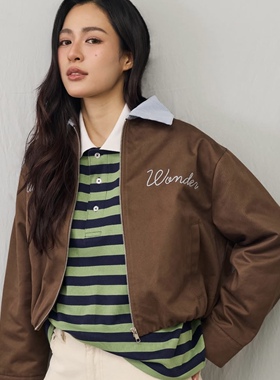 泰国潮牌 alwayswonder 摩卡棕短外套