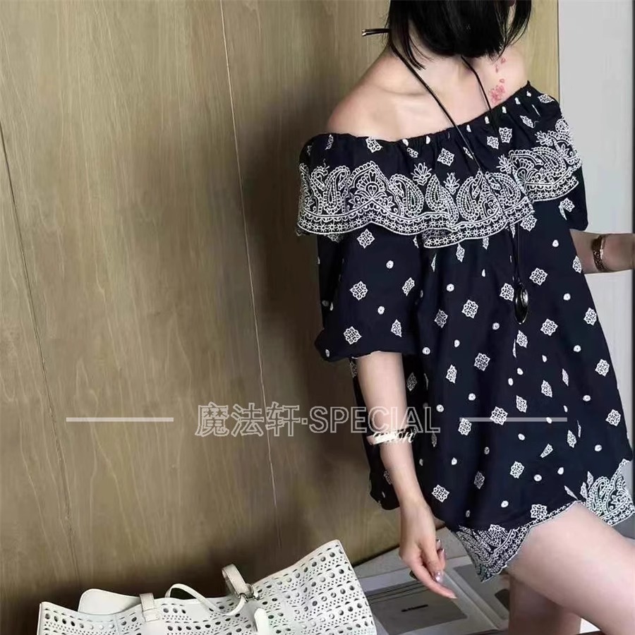 印花上衣裤子套装衬衫阔腿裤短裤