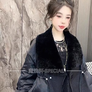 系带收腰羽绒服短款女2025新款