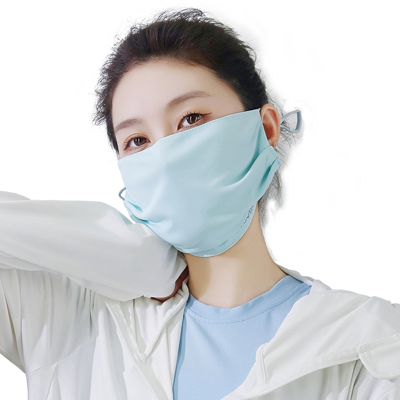 防晒口罩女加大护下巴透气防紫外线夏季薄款骑车防尘全脸遮阳面罩