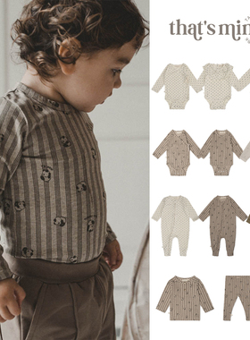 That's Mine 经典新款婴幼儿童印花包屁衣连体衣纯棉上衣裤子百搭