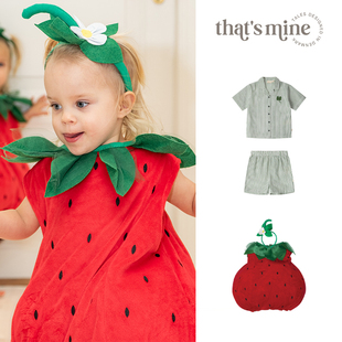 Mine SS26儿童男童衬衫 条纹短裤 新款 玩偶服装 套装 扮服 现货That