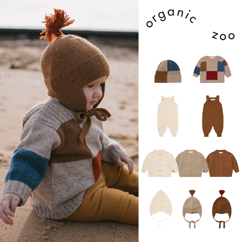 OrganicZoo针织羊毛开衫毛线帽