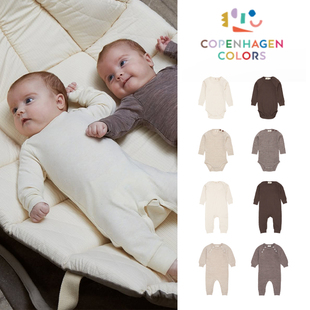 女 AW25婴幼儿童纯色针织包屁衣连体衣秋冬新款 Copenhagen Colors