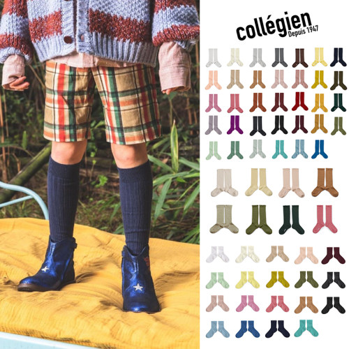 collegien百搭舒适纯色短袜