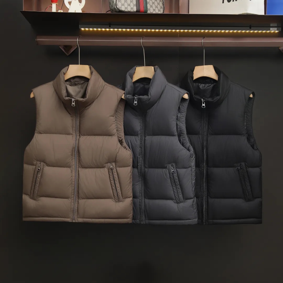 加厚蓬松白鸭绒无袖背心羽绒马甲