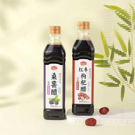 龙头山红枣枸杞醋桑葚醋传统手工甜醋凉拌醋调味料瓶装0添加
