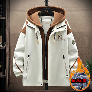 赠送运费险 轻松穿出高级感一键get秋冬休闲百搭潮牌外套加绒男