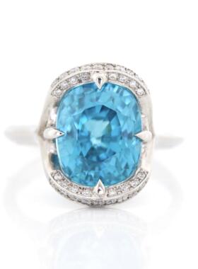 Yi Collection珠宝 蓝色风信子石&钻石 欧若拉极光戒指