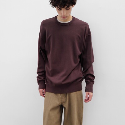 圆领针织宽松长袖卫衣打底衫