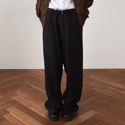 秋冬加厚澳洲美利奴直筒西裤