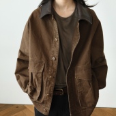 HUNTINGOLD 意大利进口Minerva皮领水洗Barbour风猎装 夹克 1533