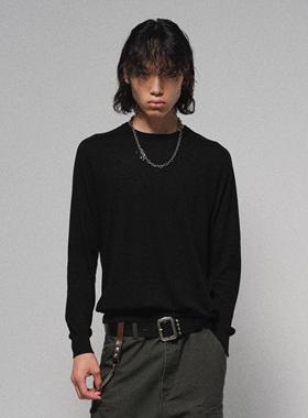 HUNTINGOLD高端山羊毛针织秋冬保暖长袖黑白灰纯色打底衫1533