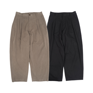 「超值精选」1533 凉感天丝夏季宽松锥形收脚 日系双摺休闲九分裤