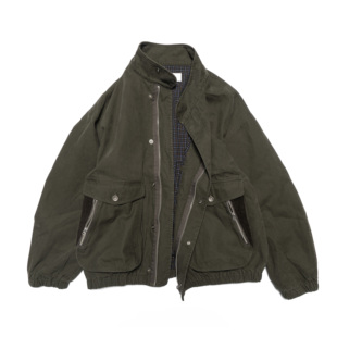 Talon拉链复古军事立领廓形夹克 HUNTINGOLD 1533