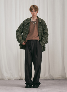 100%羊毛格纹宽松短廓高级感cleanfit夹克 1533 HUNTINGOLD