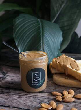so acai纯巴旦木杏仁酱无糖扁核桃仁酱澳洲健身生酮坚果酱