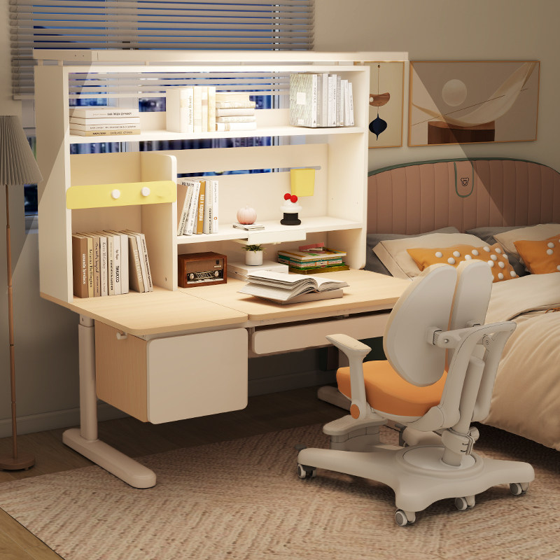 爱果乐学习桌儿童书桌小学生实木桌子家用写字桌升降课桌椅咖啡猫,住宅家具,儿童学习桌,淘宝优惠券,粉丝福利购,淘宝优惠卷