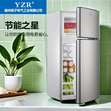 小型家用出租房单人小冰箱宿舍用可制冰冷藏带冷冻小功率省电60升