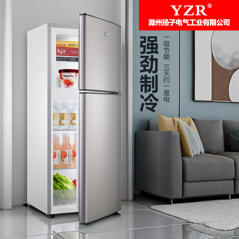 小冰箱家用双门静音小型冰箱一级能效宿舍租房冷藏冷冻2-3个人用1