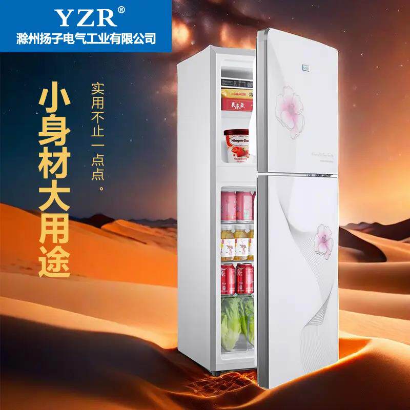 饮料柜冰箱双门家用小型冷藏冷冻白色大容量小户型一级能效宿舍用