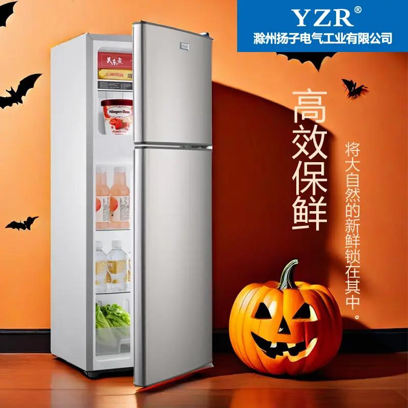 出租房小型家用小冰箱双开门省电一级能效带冷冻冷藏静音饮料专用