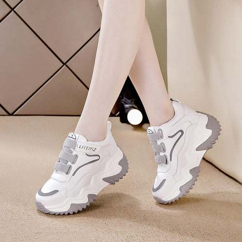 内增高厚底圆头老爹鞋