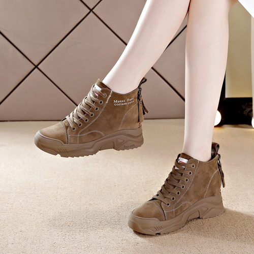 百搭内增高新款韩版马丁靴女鞋