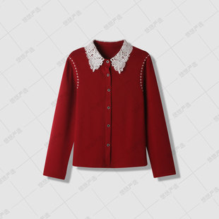 【超软羊脂玉】早春新款镂空钩花百搭上衣~巨显瘦~上面扣子可解开