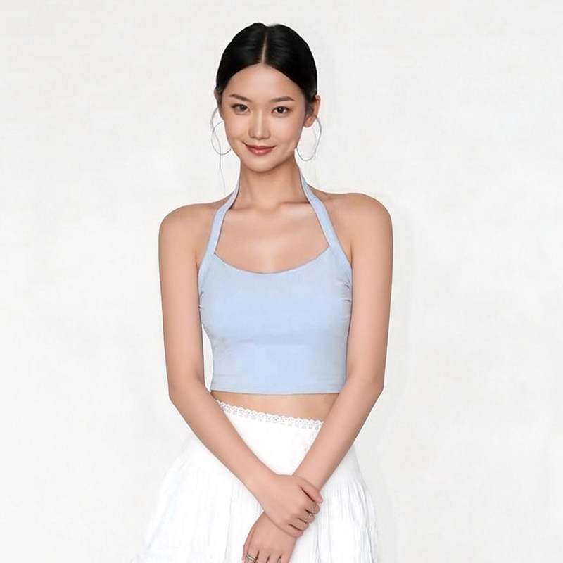 美式辣妹挂脖式吊带背心女带胸垫修身小众内搭外穿性感无袖上衣,女装/女士精品,背心吊带,淘宝优惠券,粉丝福利购,淘宝优惠卷