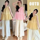 宽松波点裤 衬衫 韩系简约清新时尚 夏季