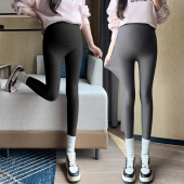 春季 鲨鱼皮瑜伽裤 孕妇打底裤 春秋款 竖条纹外穿百搭孕妇裤 新款