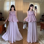 蝴蝶结吊带上衣半身裙套装 现 夏装 孕妇装 2026新款