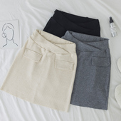 低腰裙子外穿怀孕半身裙秋季 孕妇装 秋季 春秋新款 针织短裙潮妈 秋装