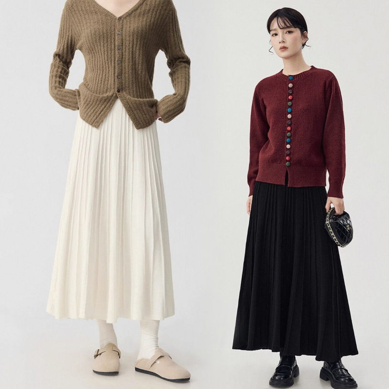 孕妇装秋冬新款针织羊毛中长半身裙休闲显瘦小个子宽松A字裙