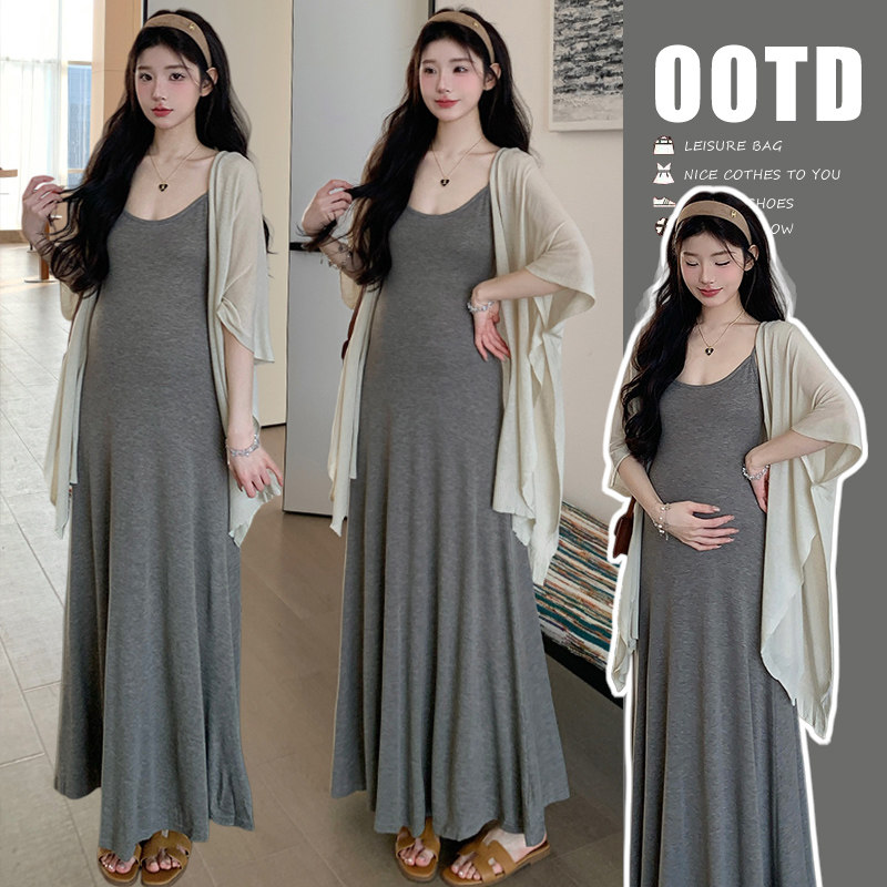 孕妇装松弛慵懒披肩可调节吊带裙两件套,孕妇装/孕产妇用品/营养,套装,淘宝优惠券,粉丝福利购,淘宝优惠卷