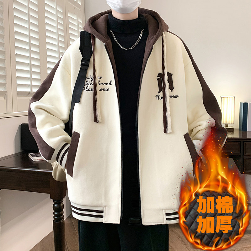 13初高中学生外套加厚棉衣12岁15男孩帅气秋冬装14大童棒球服夹克