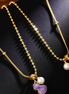 秋冬百搭福禄双全葫芦吊坠毛衣链