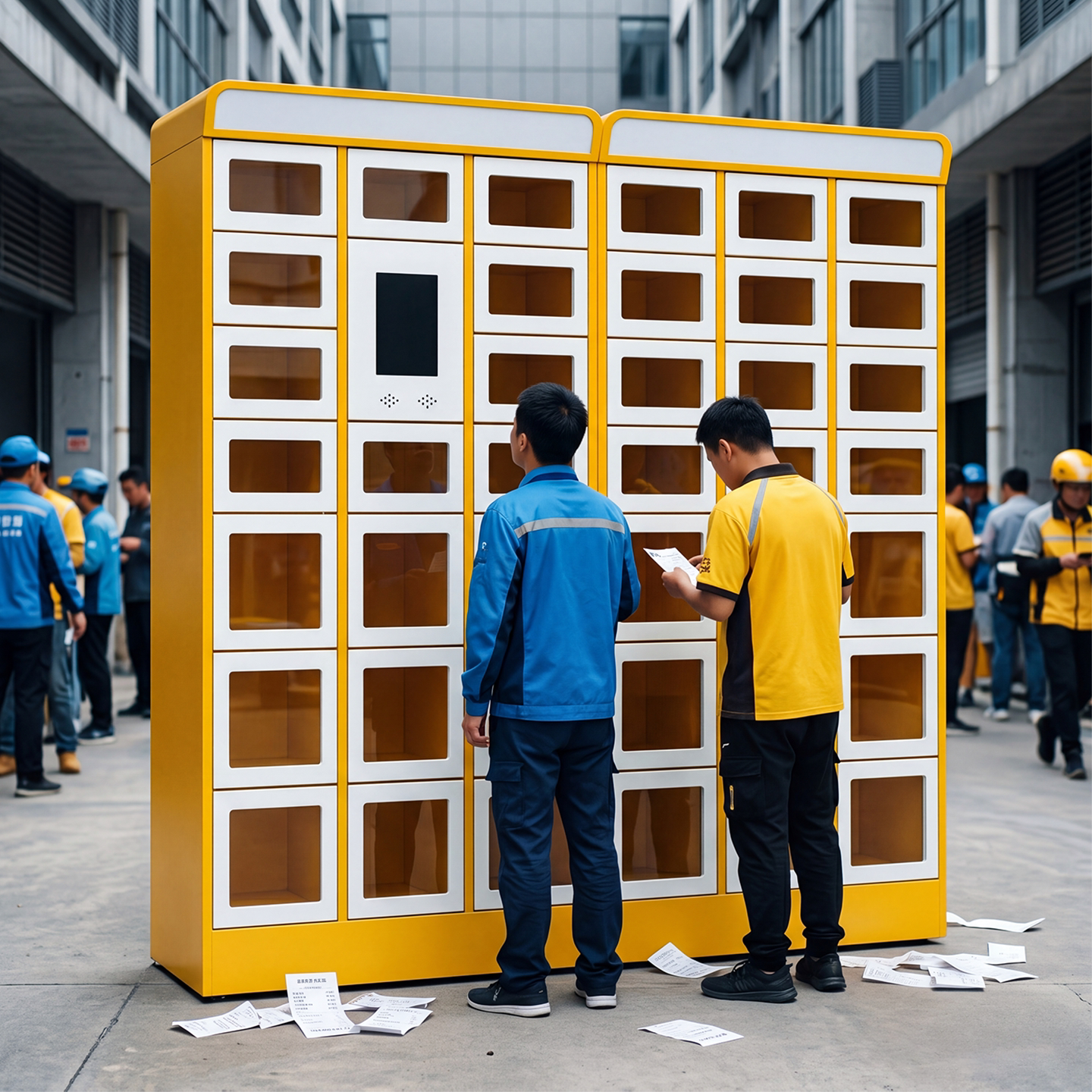 智能取餐柜单双面外卖柜保温加热扫码自助取餐柜写字楼小区存放柜