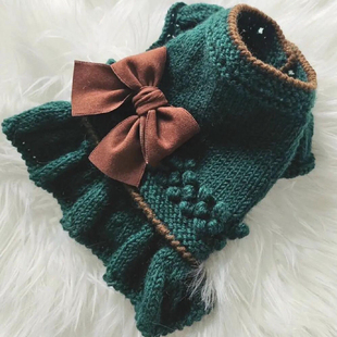 秋冬装宠物针织毛衣博美贵宾狗狗泰迪比熊小型幼犬雪纳瑞猫咪衣服